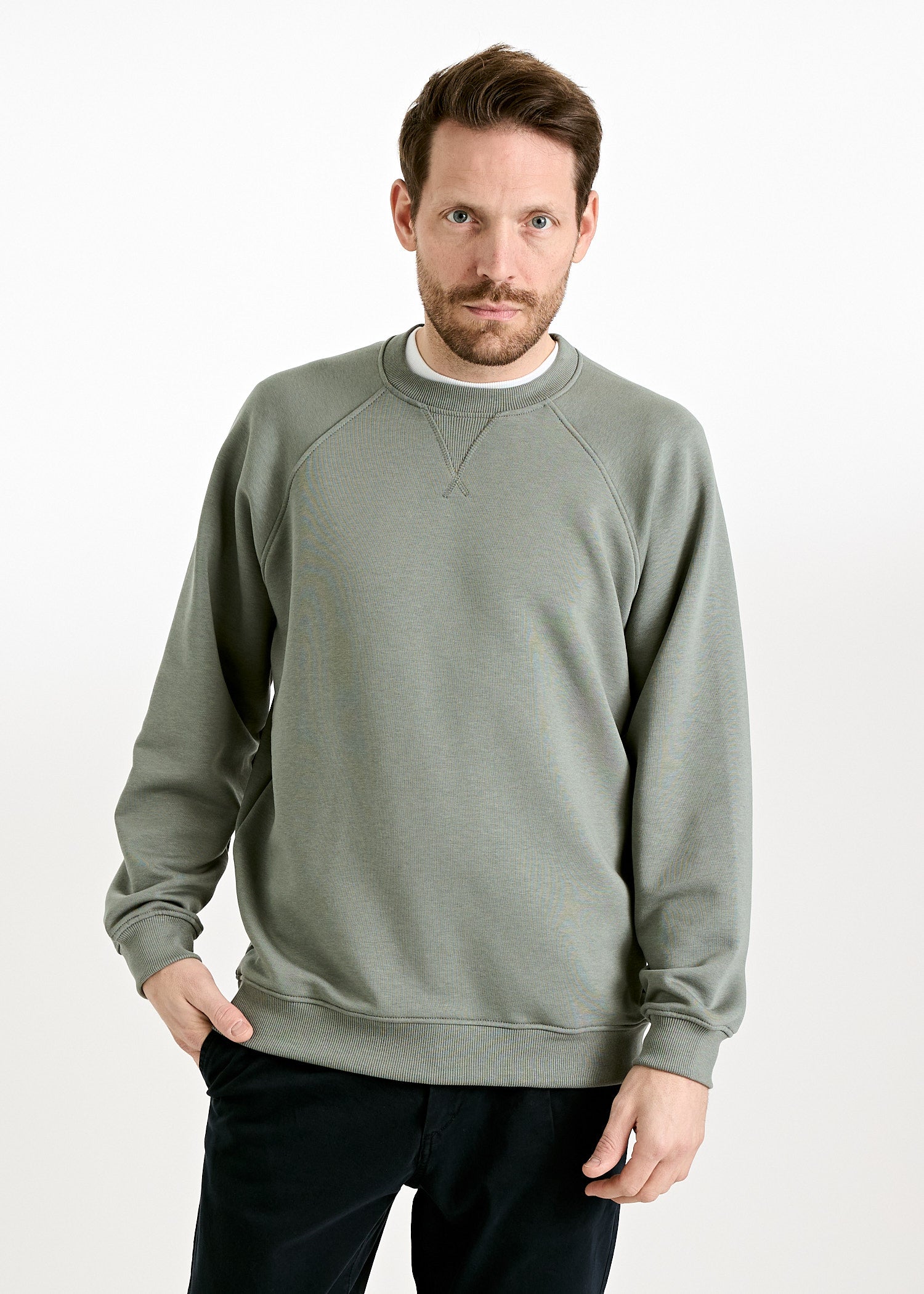 MEN'S SWEATER EDMUND AGAVE GREEN
