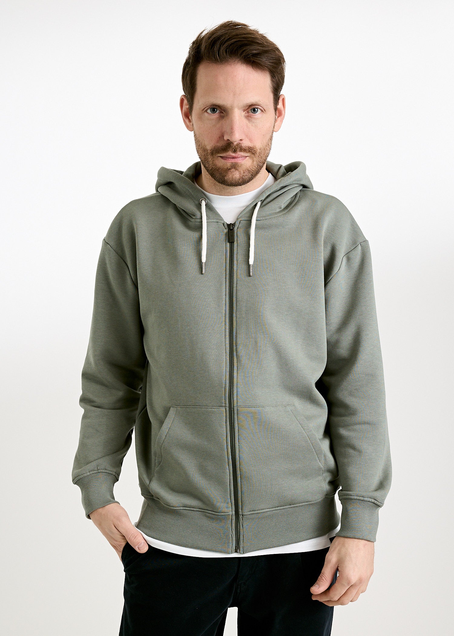 MEN'S SWEATJACKET JONAS AGAVE GREEN