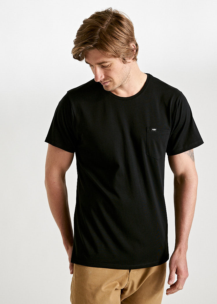 HERREN WOODSHIRT POCKET ALEX BLACK