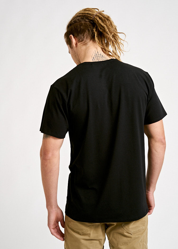 HERREN WOODSHIRT LOOSE TIMO BLACK