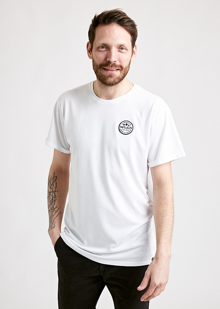 HERREN WOODSHIRT TURN UP BRIGHT WHITE