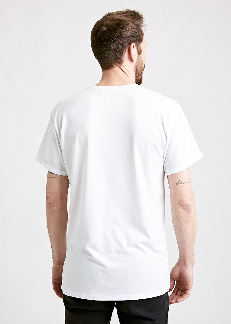 HERREN WOODSHIRT TURN UP BRIGHT WHITE