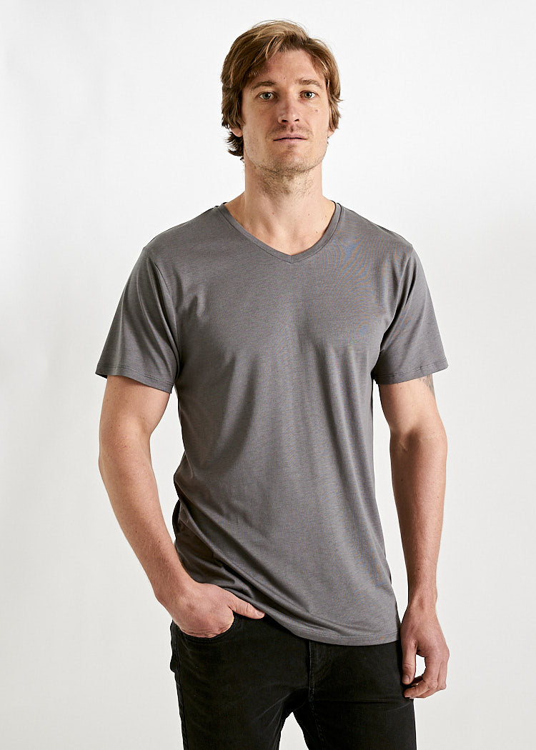 MEN'S WOODSHIRT V-NECK ALEX GRANITE