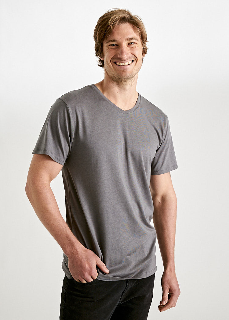 MEN'S WOODSHIRT V-NECK ALEX GRANITE