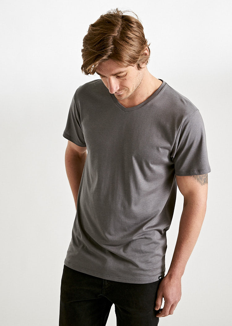 MEN'S WOODSHIRT V-NECK ALEX GRANITE