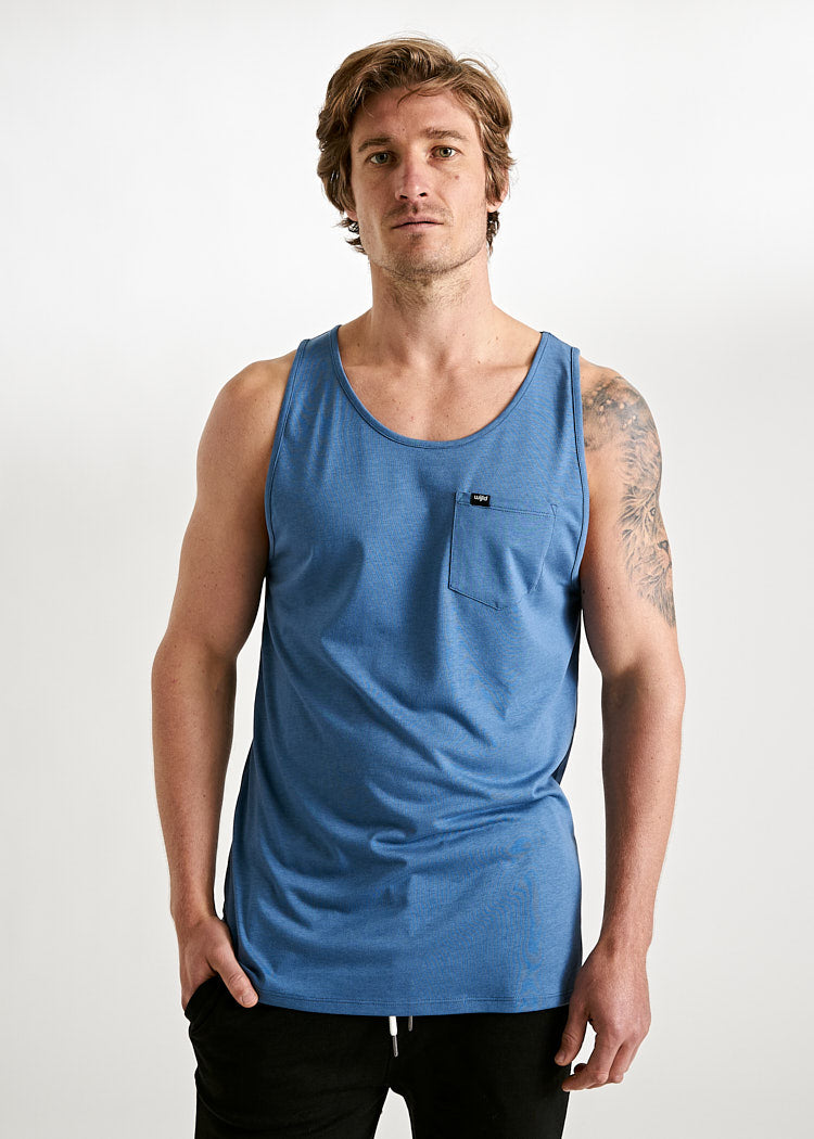 HERREN TANK TOP MICHEL BIJOUT BLUE