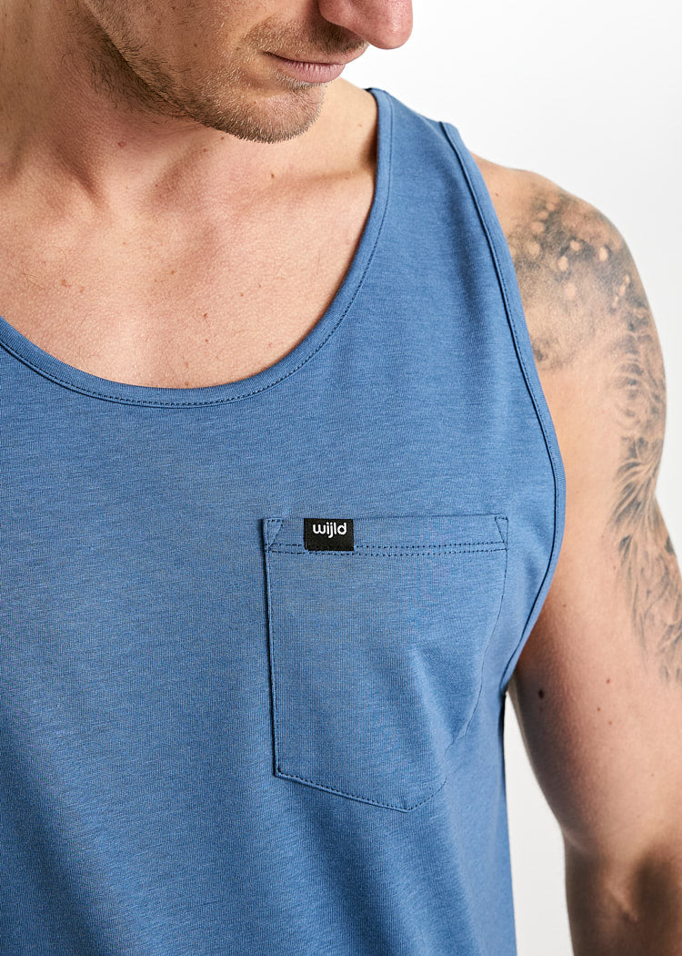 HERREN TANK TOP MICHEL BIJOUT BLUE