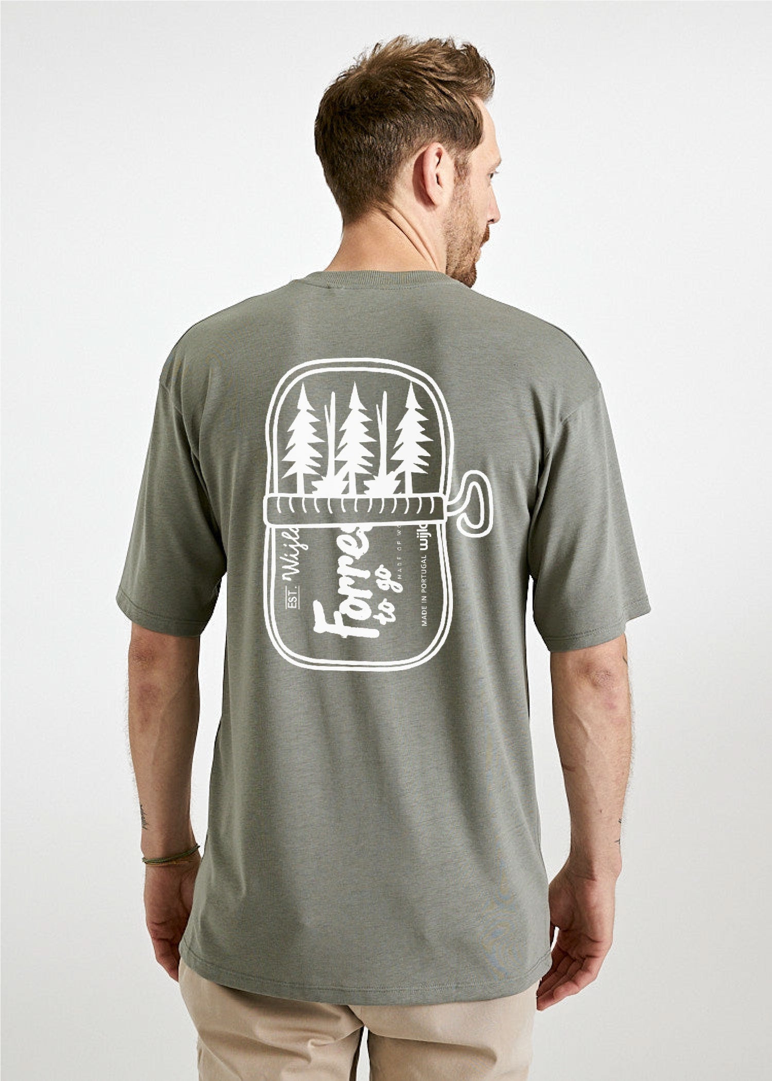 Herren Printshirt "Tin Full of Trees" Agave