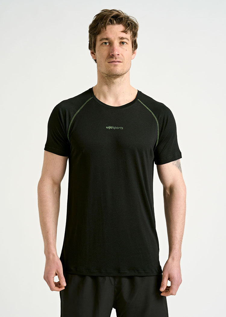 HERREN SPORTSHIRT MAX BLACK GREEN