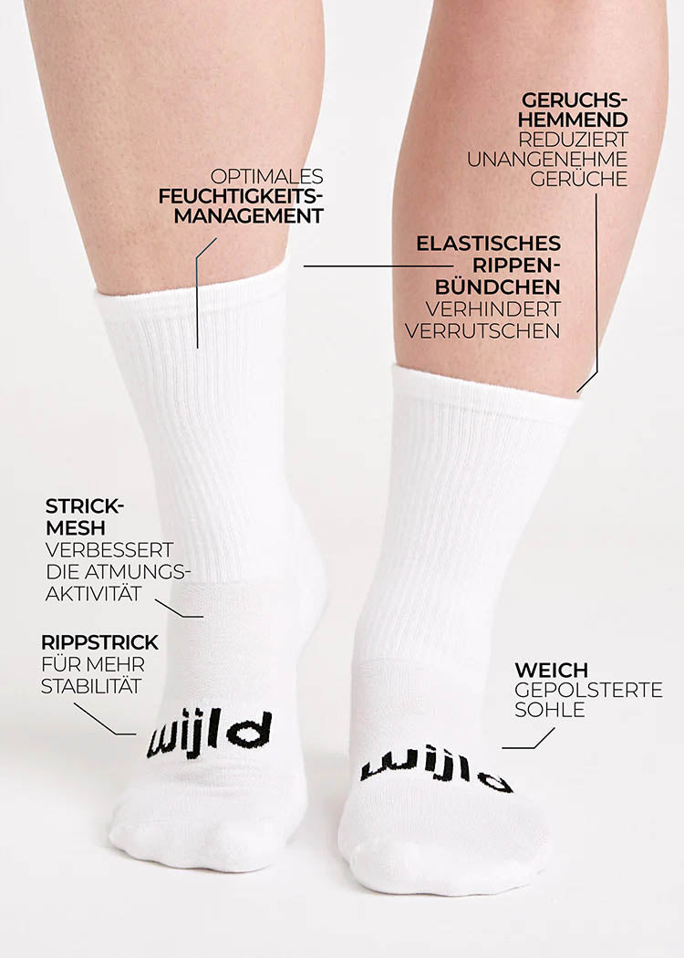 WOODSOCKS® TENNIS SOCKS RUN WIJLD BRIGHT WHITE