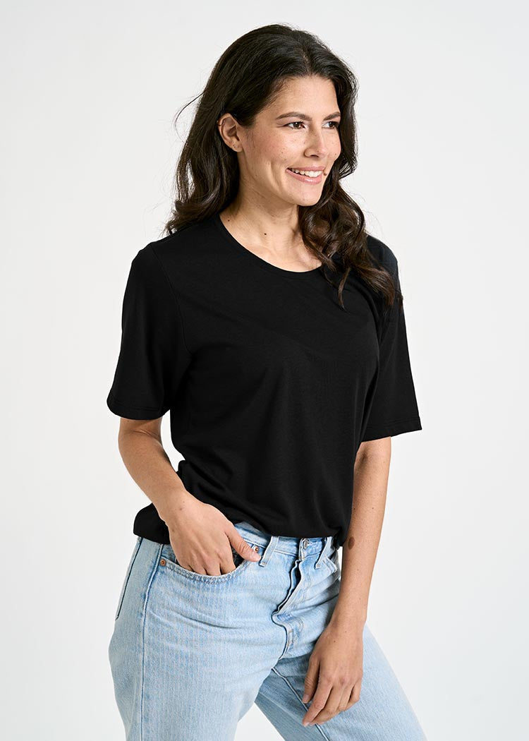 DAMEN WOODSHIRT TILDA BLACK