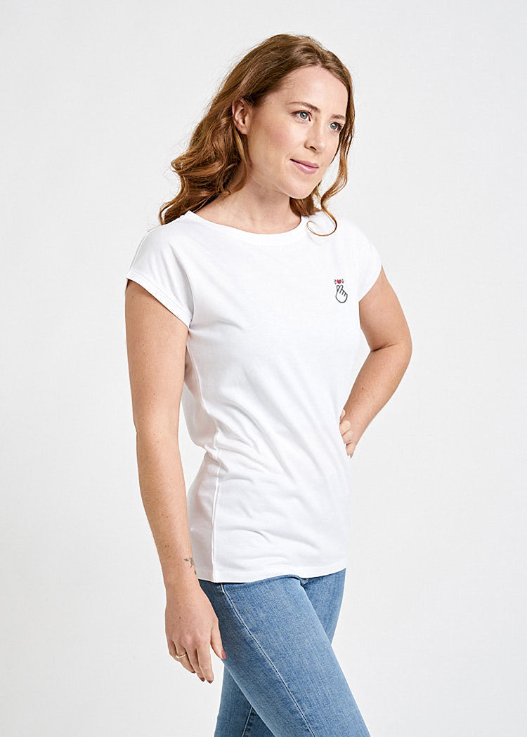 DAMEN WOODSHIRT ELENA HEART SIGN