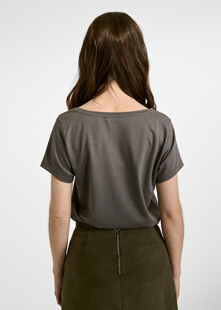 DAMEN WOODSHIRT REGULAR LENA GRANITE GRAY