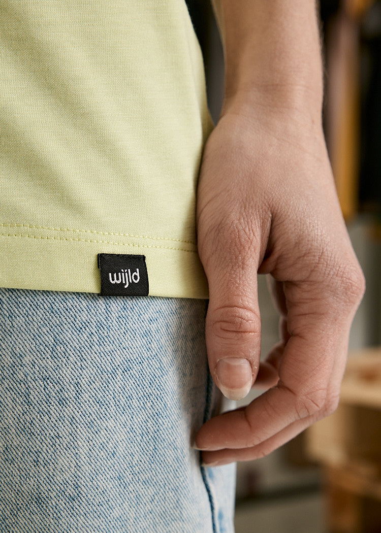 DAMEN WOODSHIRT LOOSE LONGER FRIDA SHADOW LIME