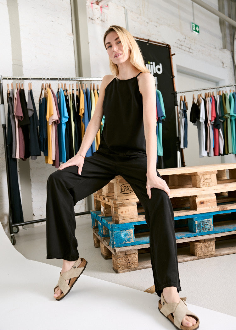 DAMEN TWILL HOSE AMBER BLACK
