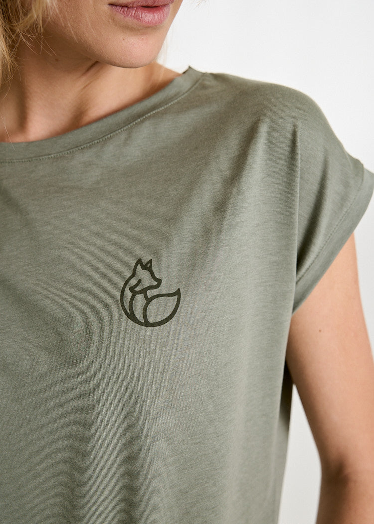 CAMISA DE MADERA WOODSHIRT ELENA ZORRO VERDE PARA MUJER