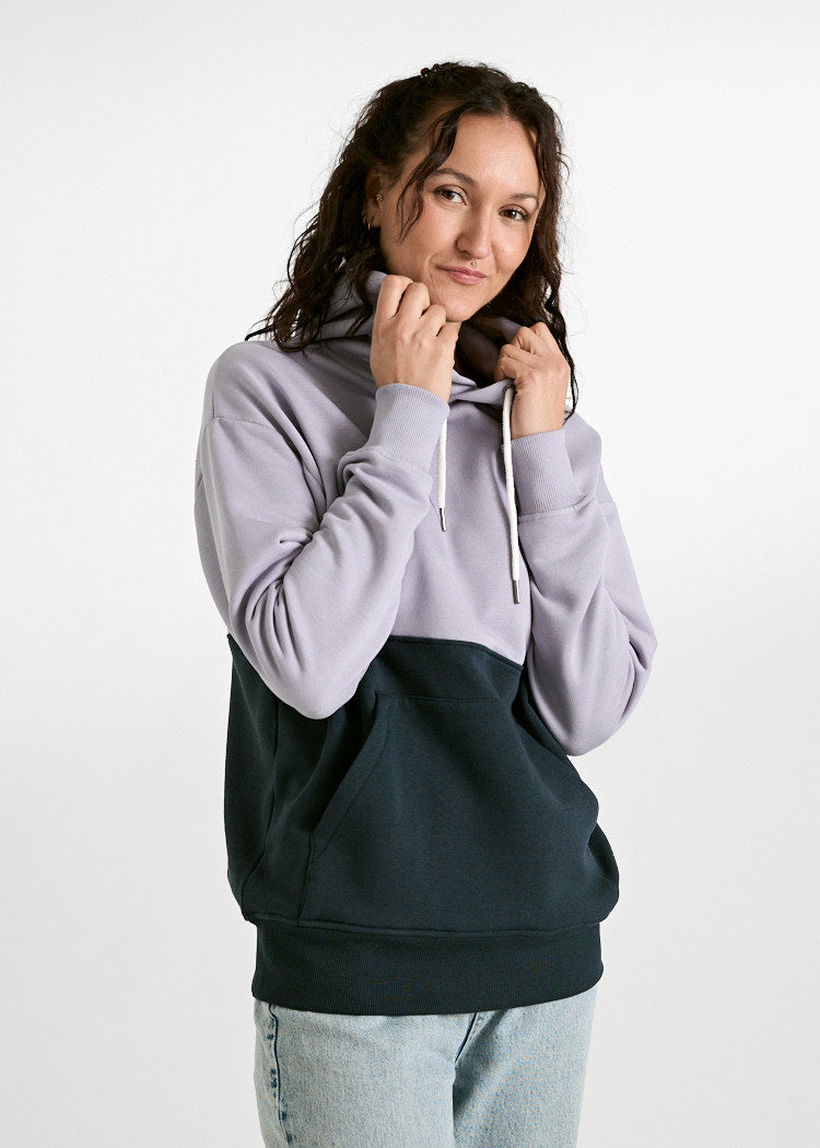DAMEN HOODIE ILSA LAVENDA CARBON