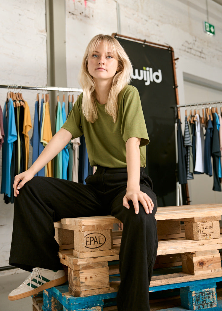 WOMEN'S WOODSHIRT LOOSE LONGER TILDA SPHAGNUM