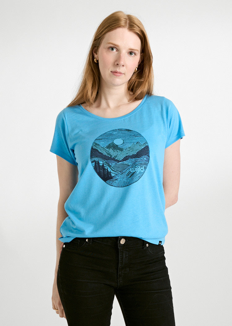 DAMEN WOODSHIRT LENA LINED LANDSCAPE