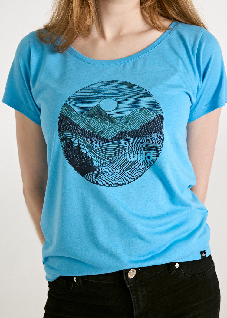 DAMEN WOODSHIRT LENA LINED LANDSCAPE