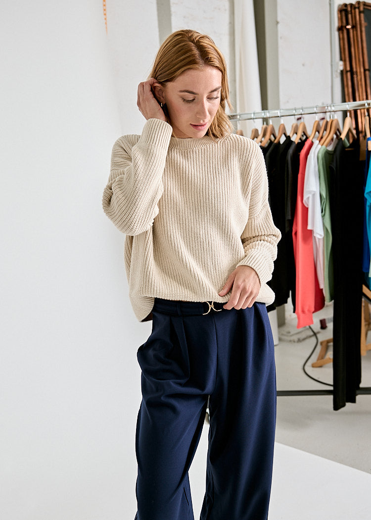 WOMEN'S KNITTED SWEATER JOSEPHINE NATURAL