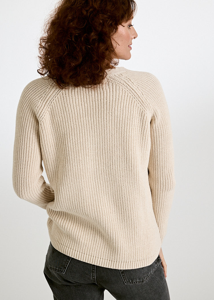 WOMEN'S KNITTED SWEATER MINA NATURAL