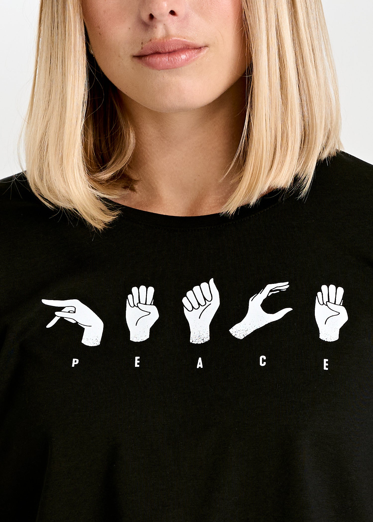 WOMEN'S WOODSHIRT LOOSE LONGER TILDA PEACESIGNLANGUAGE