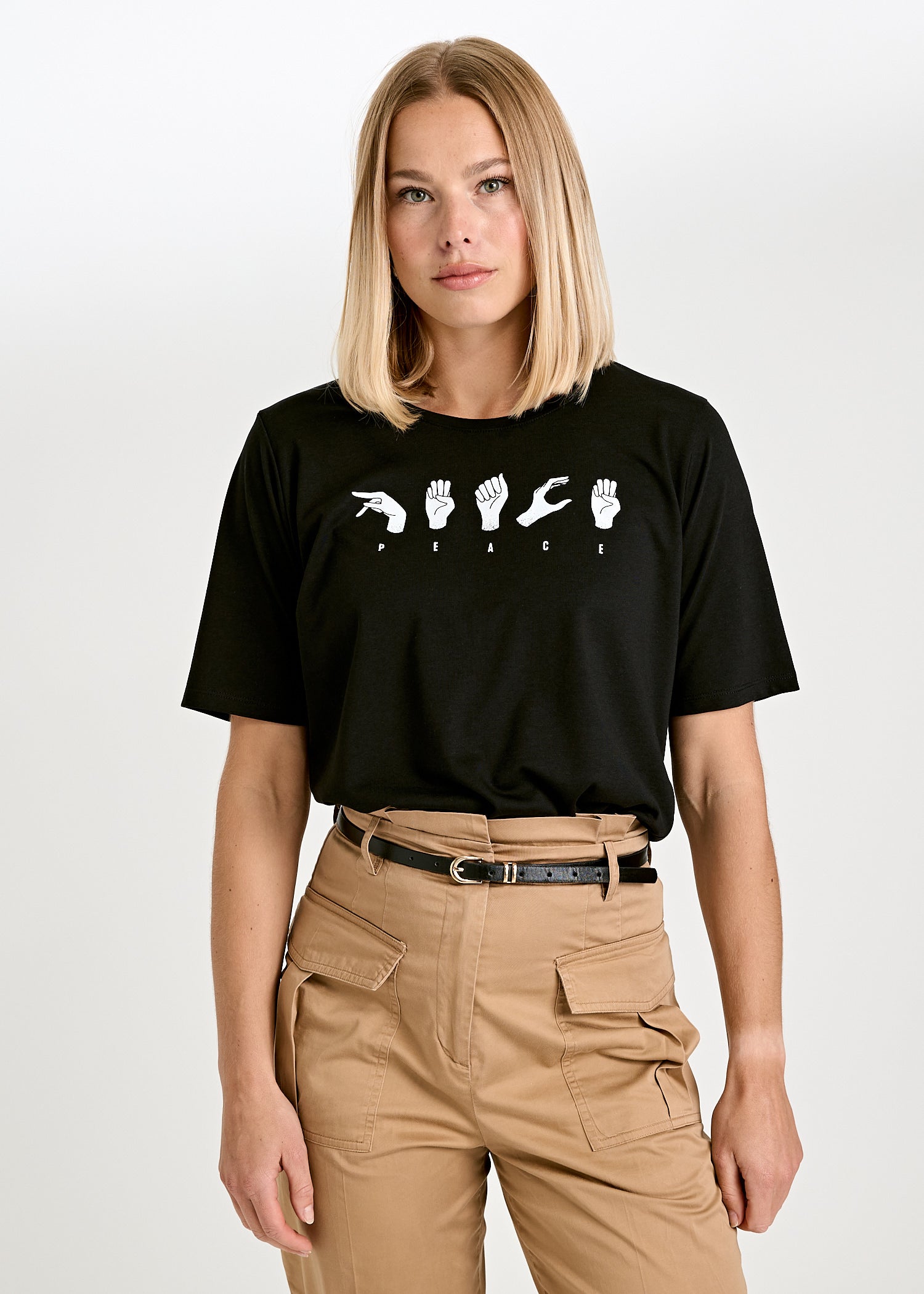 WOMEN'S WOODSHIRT LOOSE LONGER TILDA PEACESIGNLANGUAGE