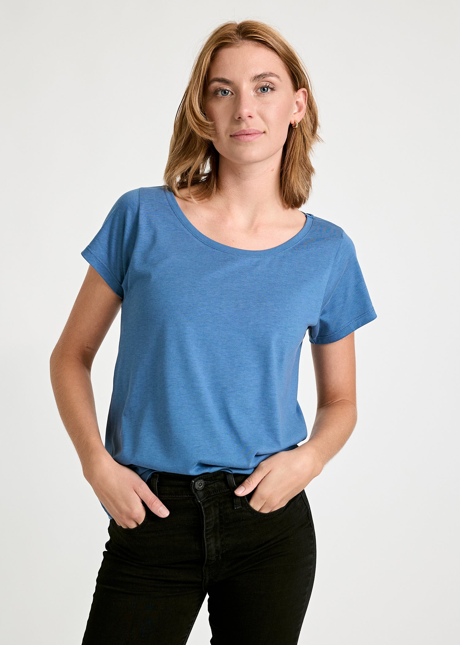 WOMEN'S WOODSHIRT REGULAR LENA BIJOUT BLUE