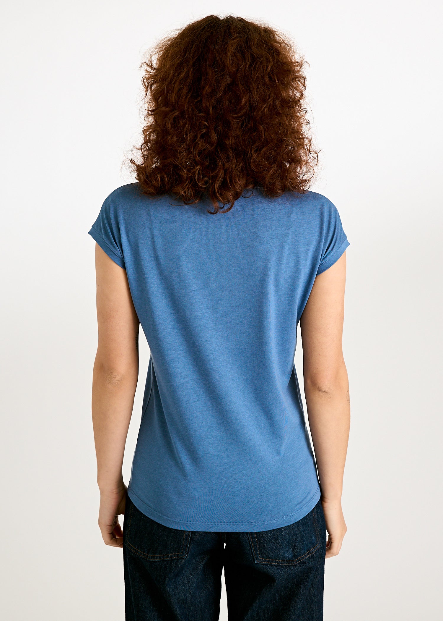 WOMEN'S WOODSHIRT KIMONO ELENA BIJOUT BLUE