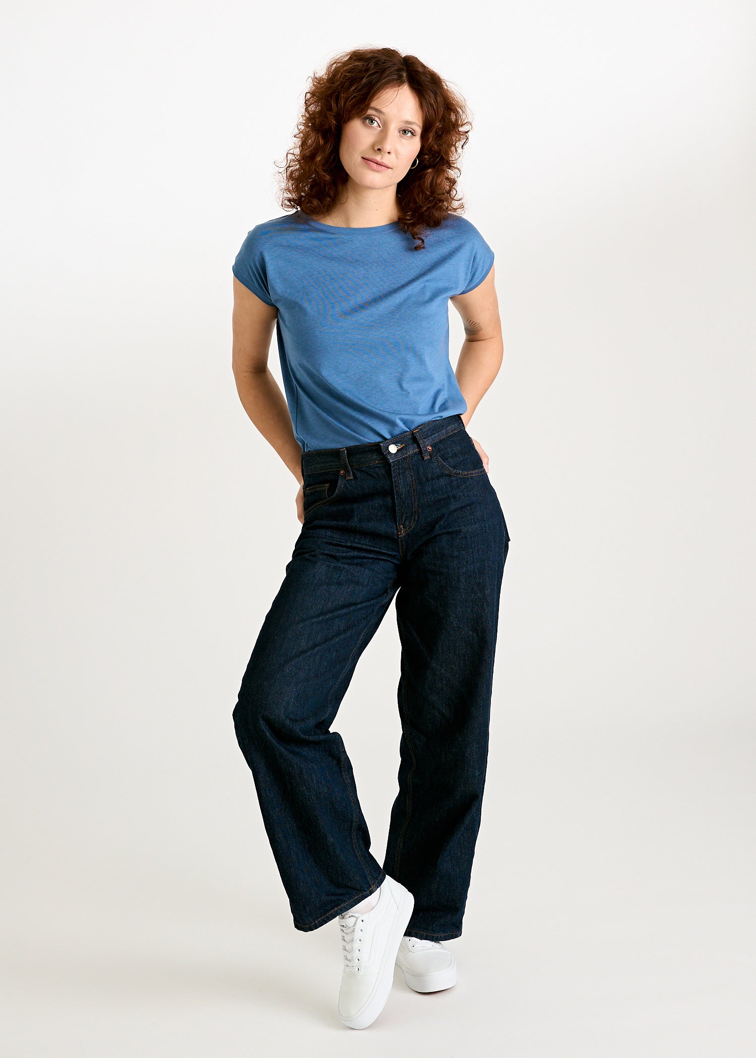 WOMEN'S WOODSHIRT KIMONO ELENA BIJOUT BLUE