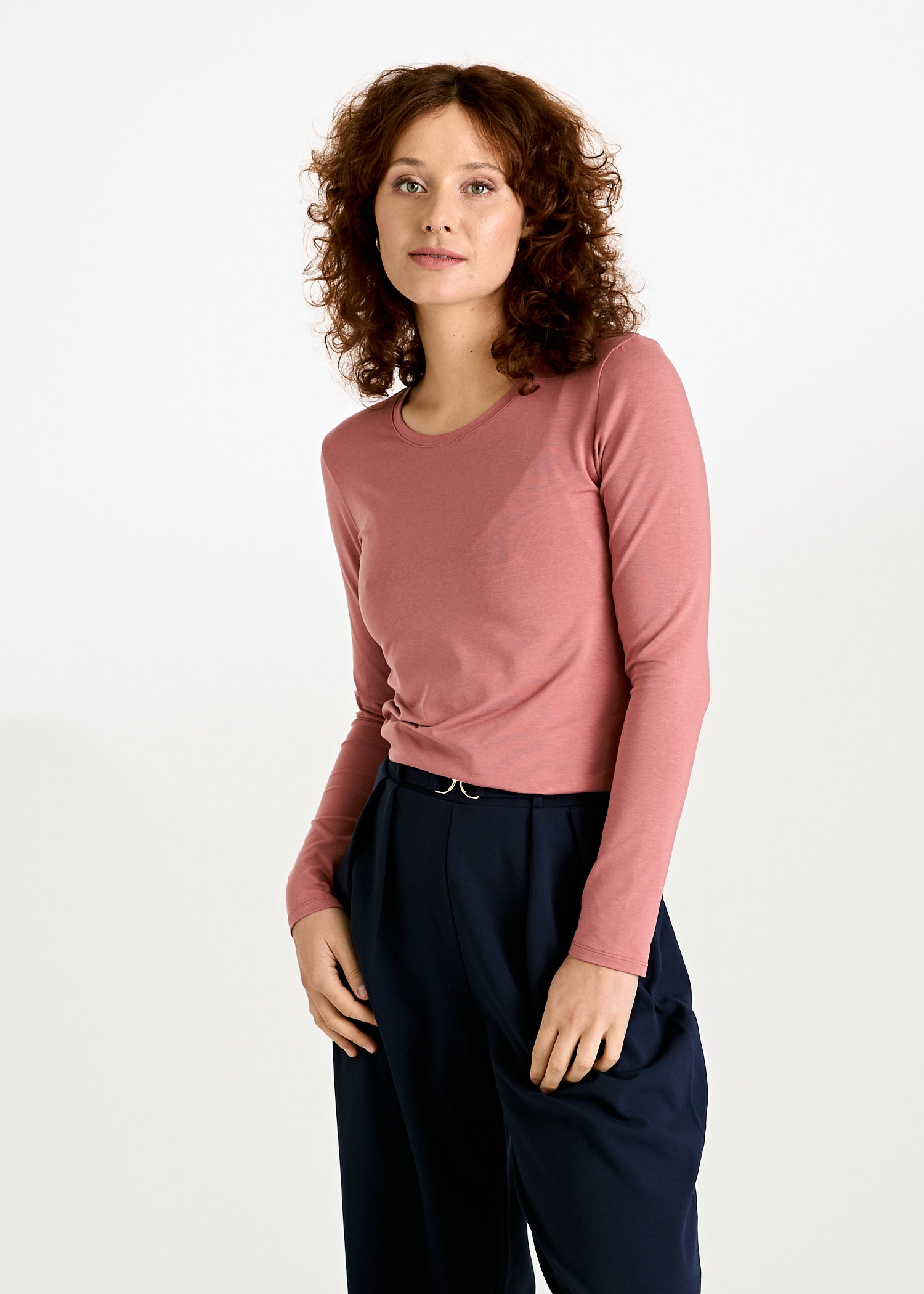 WOMEN'S LONG SLEEVE SHIRT MAYA ROSEWOOD