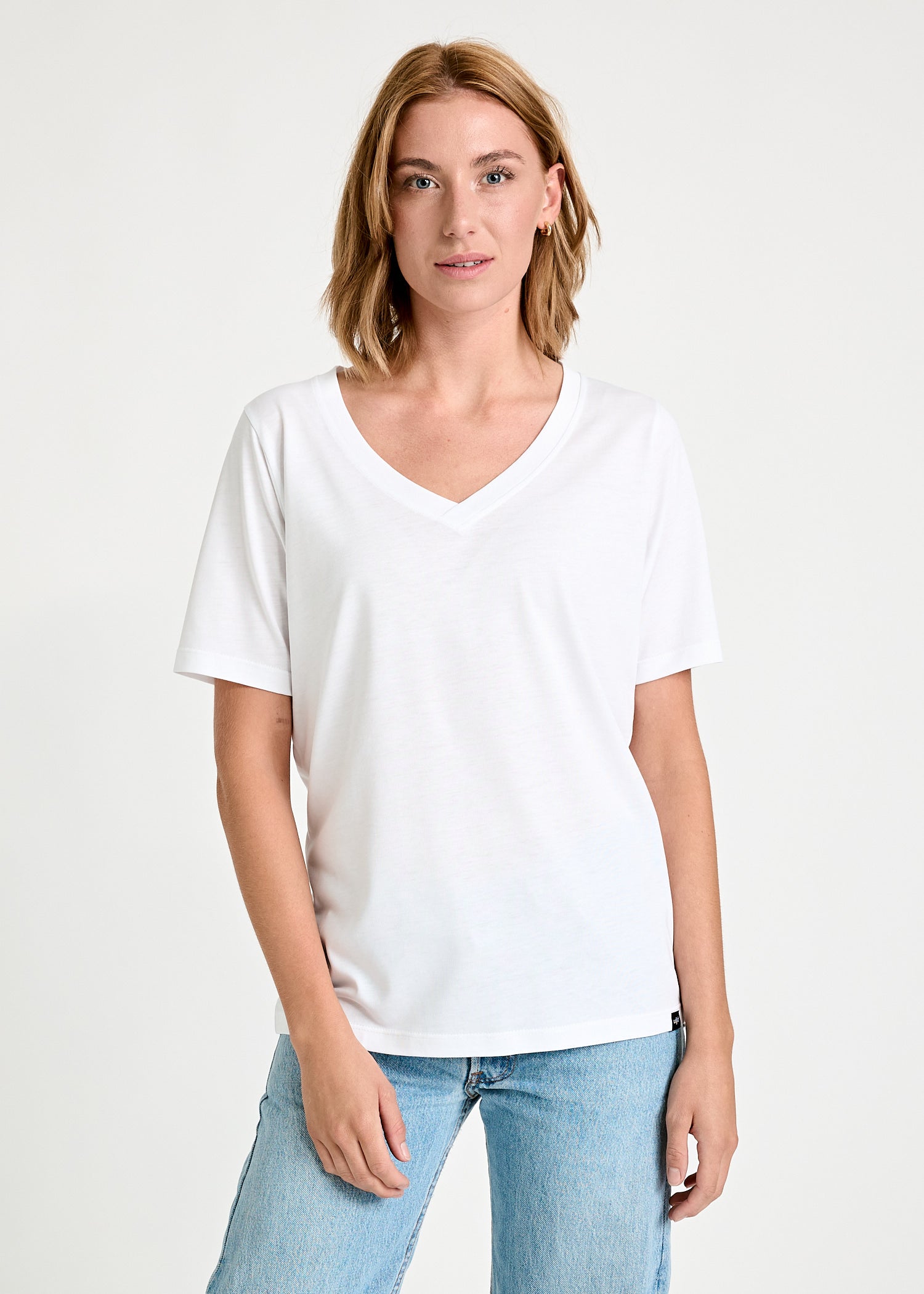 WOMEN'S WOODSHIRT LOOSE LONGER FRIDA BRIGHT WHITE