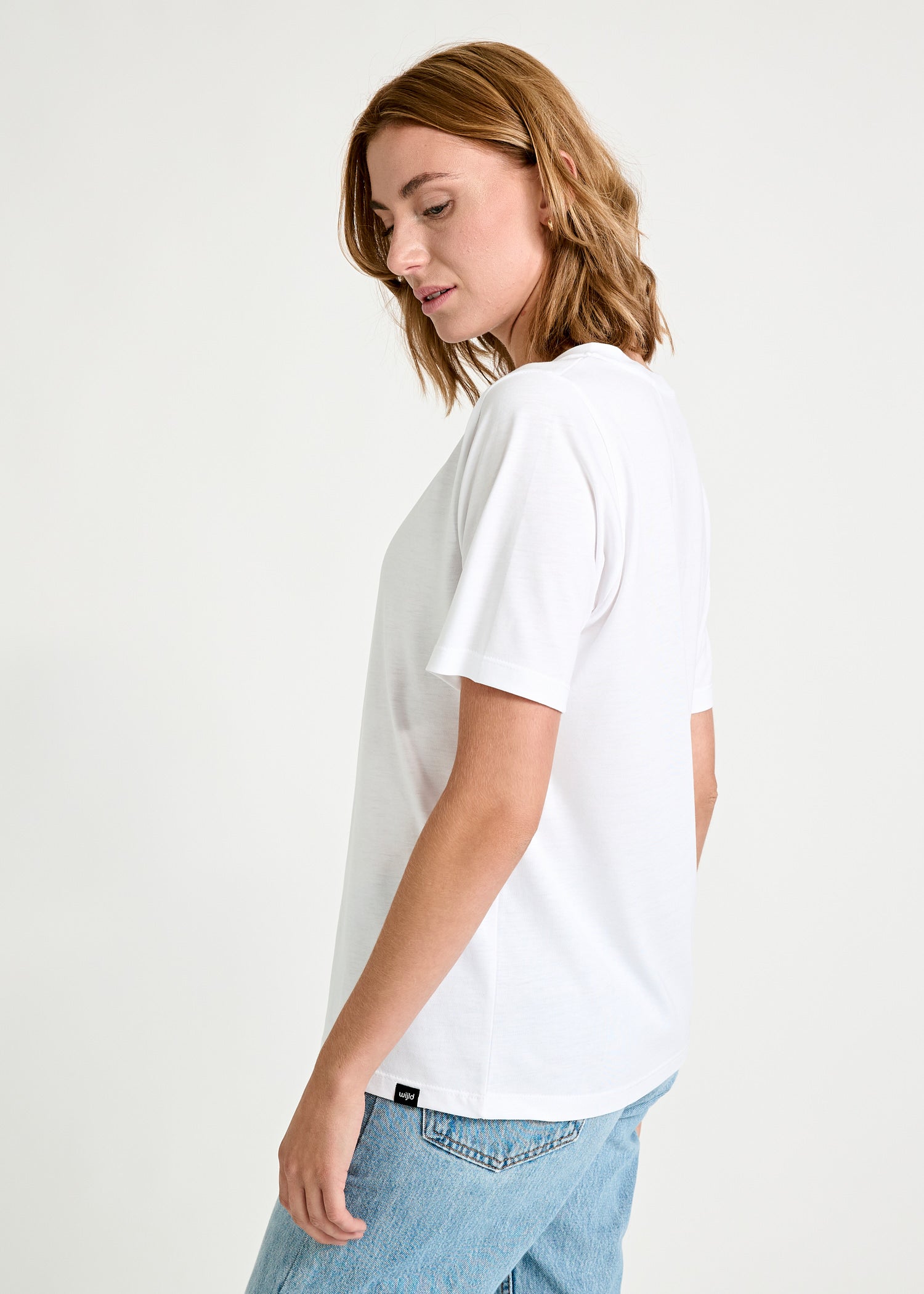 DAMEN WOODSHIRT LOOSE LONGER FRIDA BRIGHT WHITE