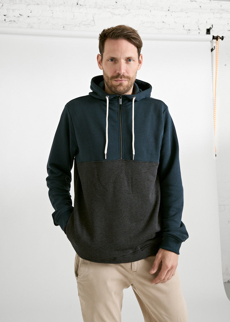 HERREN ZIP HOODIE ALBERT CARBON ANTHRA