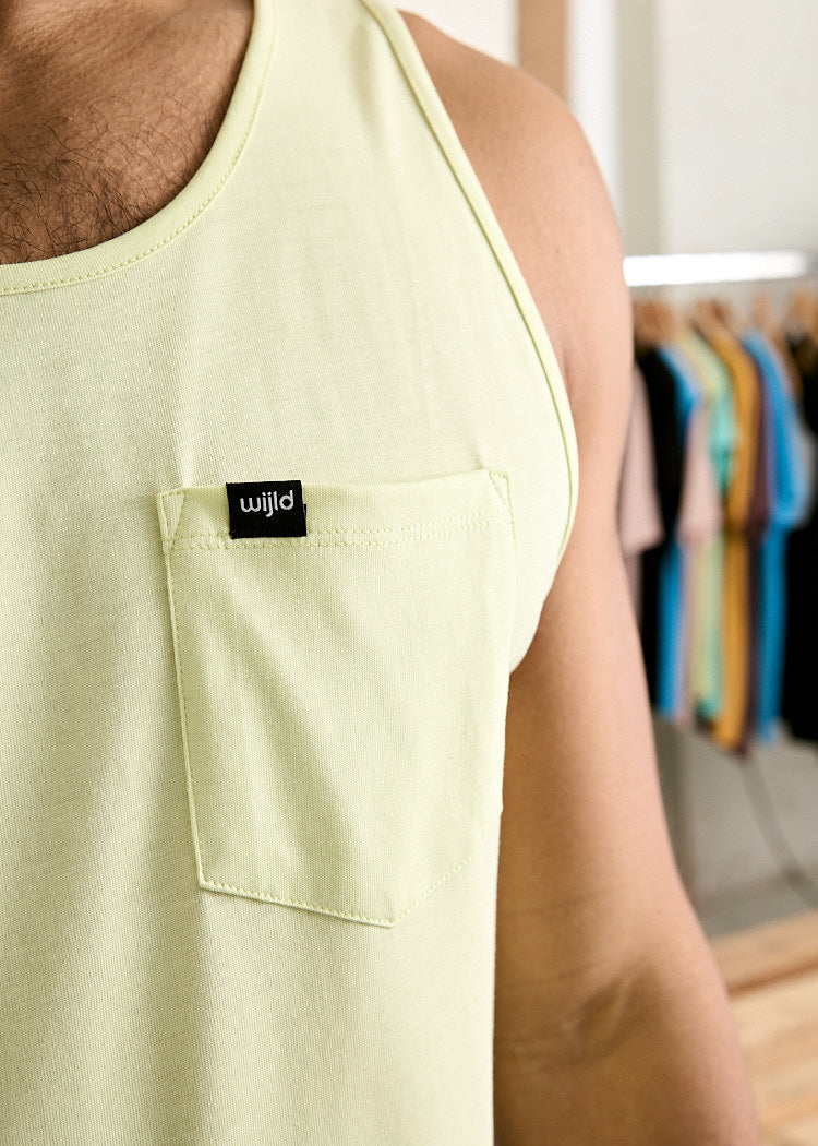 HERREN TANK TOP MICHEL SHADOW LIME