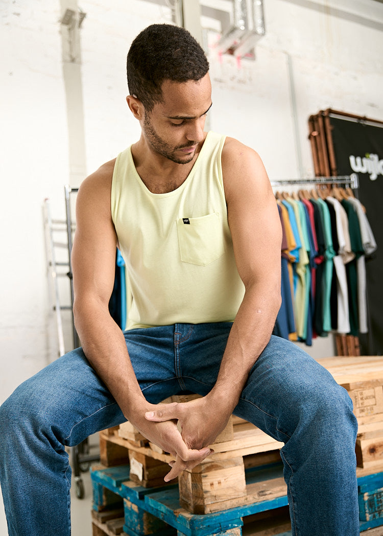 HERREN TANK TOP MICHEL SHADOW LIME