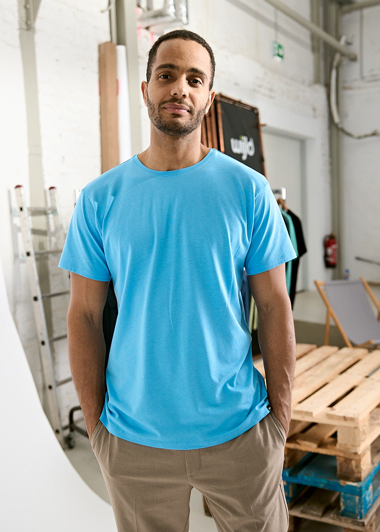 HERREN WOODSHIRT ALEX AZURE BLUE