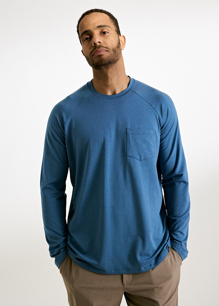 HERREN LANGARMSHIRT HANS BIJOUT BLUE