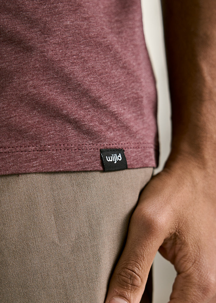 HERREN WOODSHIRT ALEX RED MELANGE