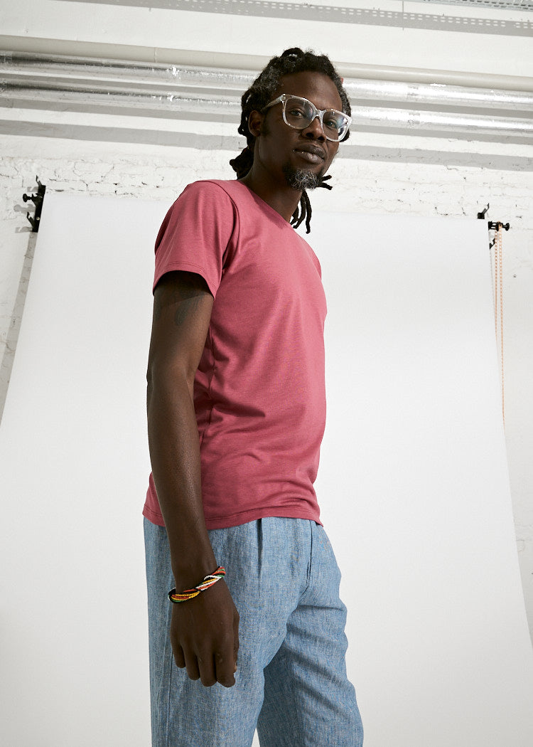 HERREN WOODSHIRT ALEX EARTH RED