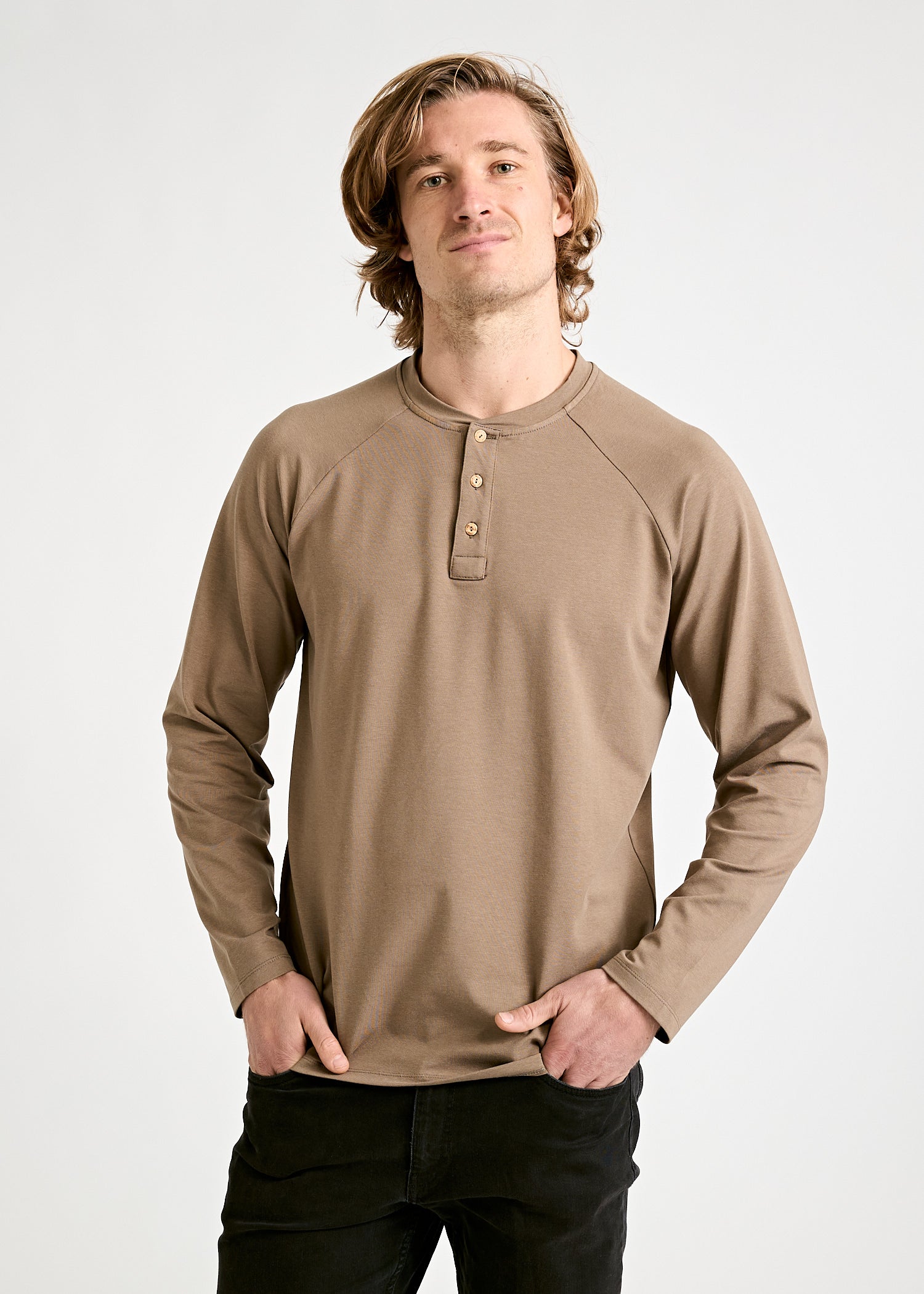 MEN'S LONG SLEEVE SHIRT FRITZ SHIITAKE