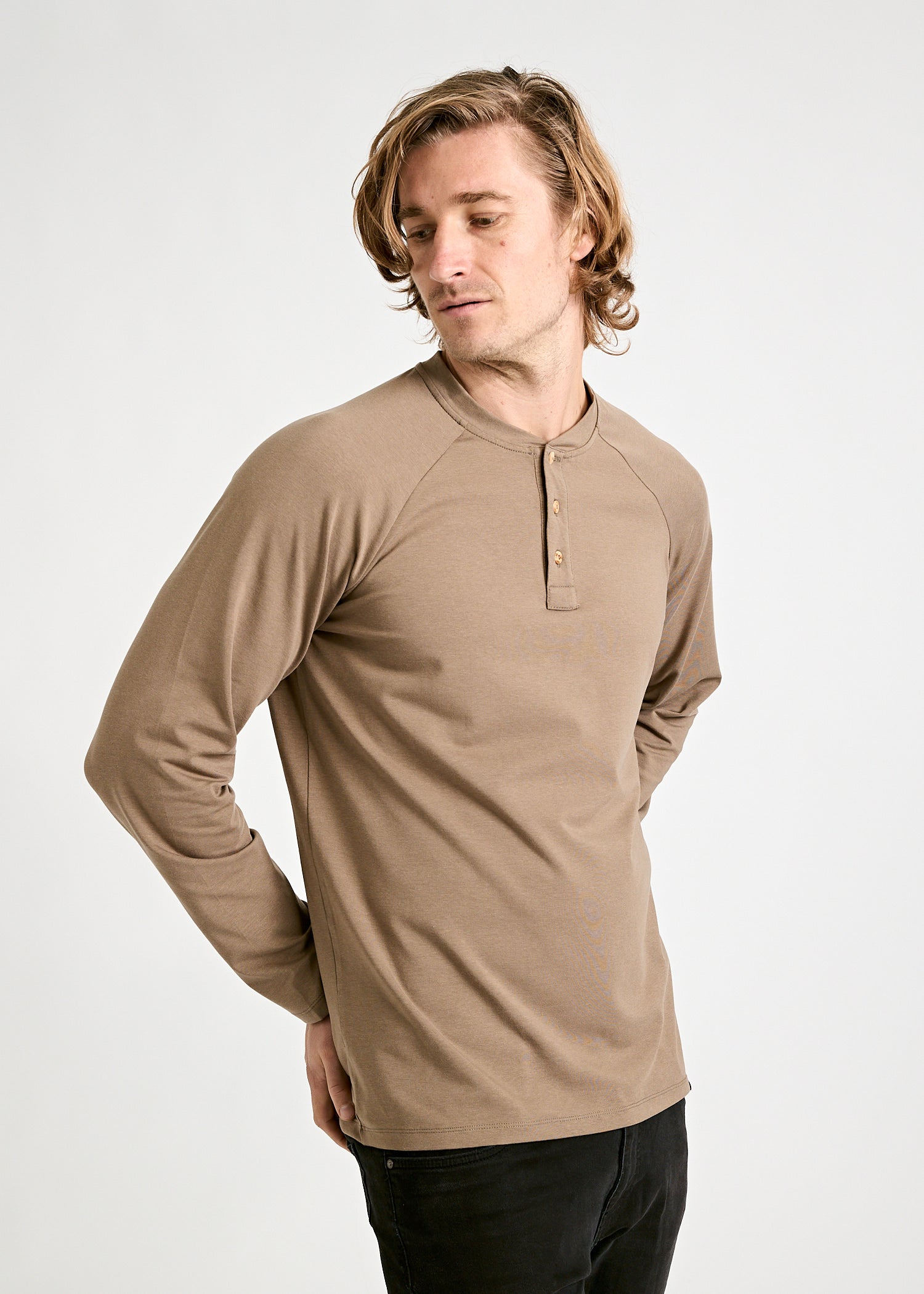 MEN'S LONG SLEEVE SHIRT FRITZ SHIITAKE