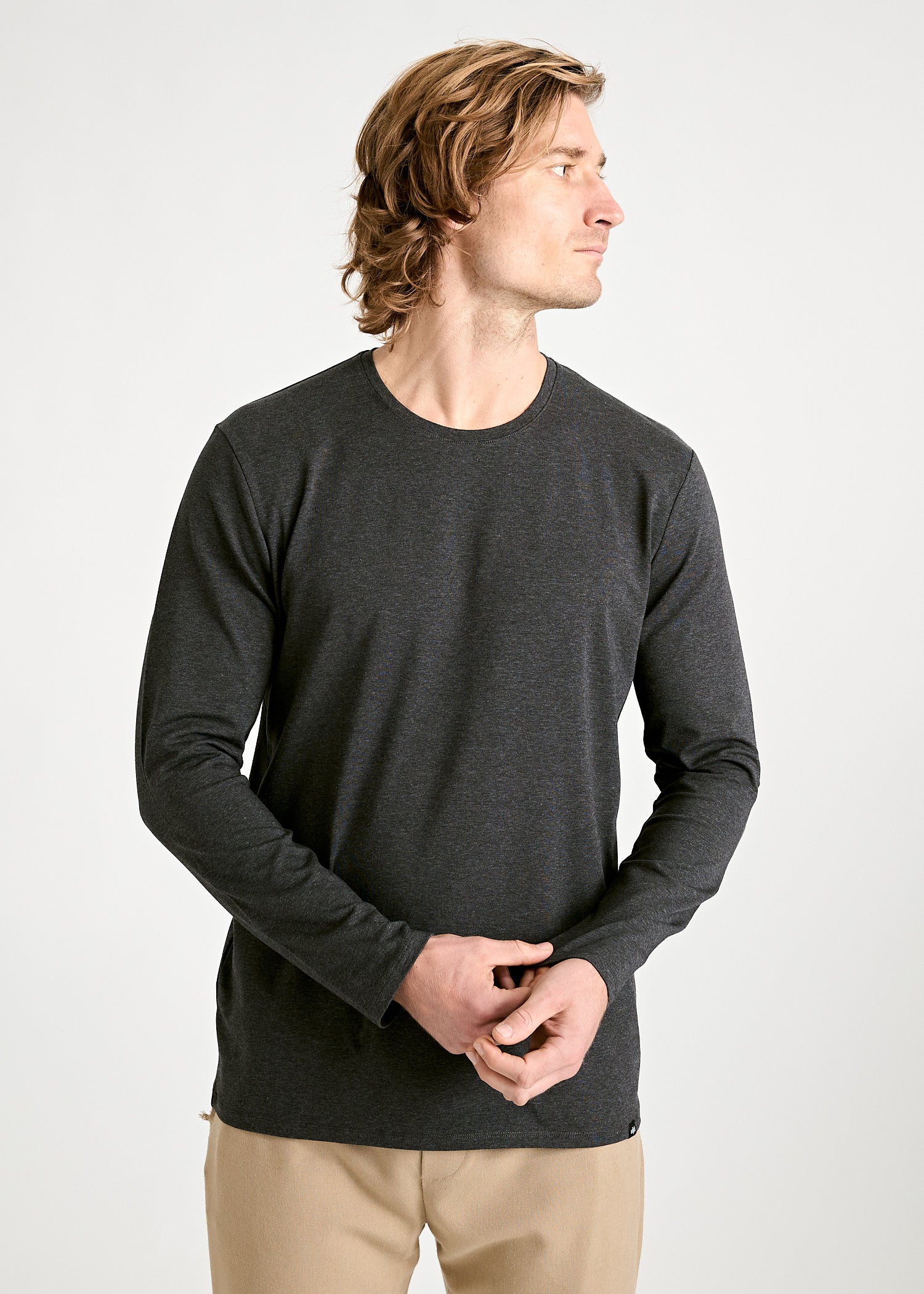 MEN'S LONG-SLEEVED SHIRT DAVID ANTHRACITE