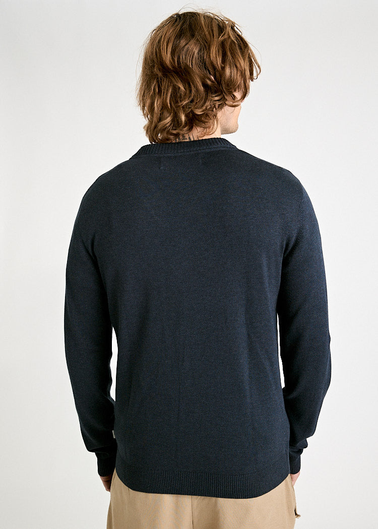HERREN STRICK CARDIGAN SAMUEL BLUE INDIGO