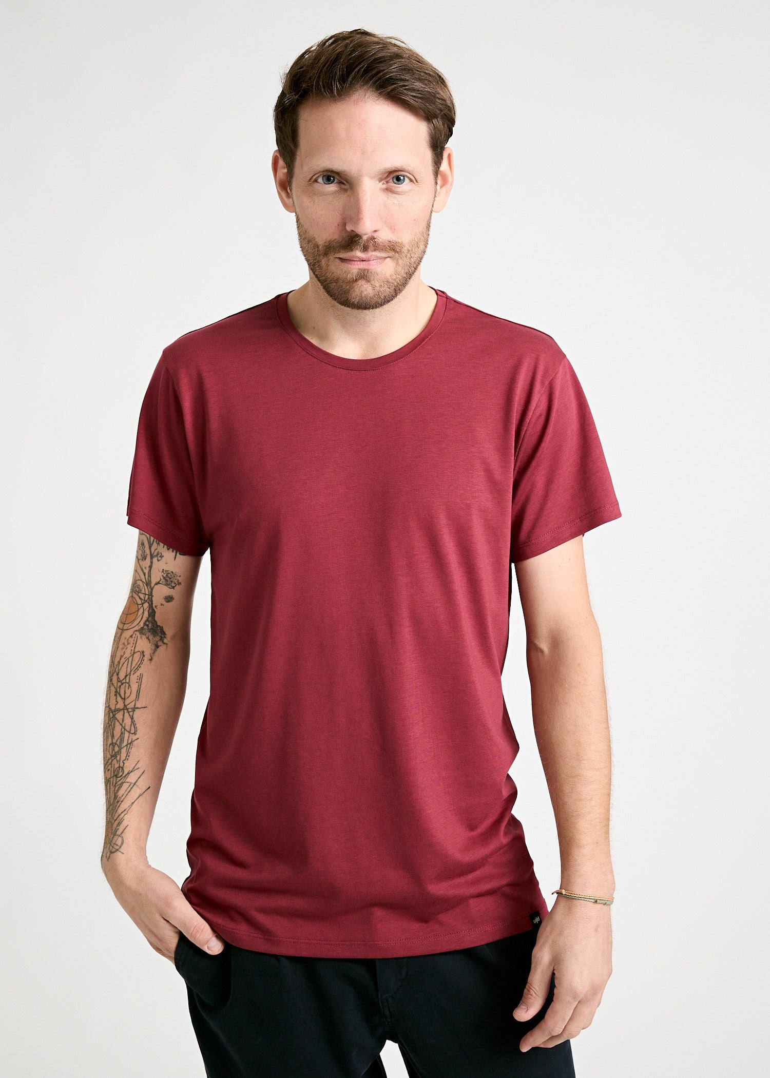 HERRE WOODSHIRT ALEX TIBETANSK RØD