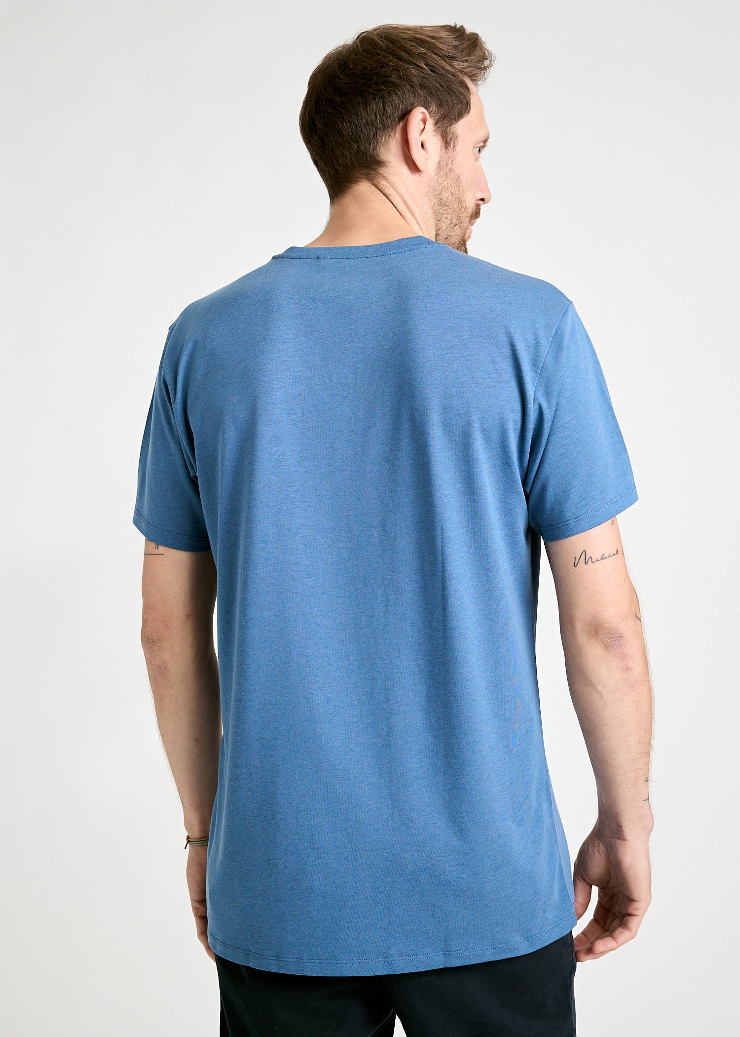 HERREN WOODSHIRT V-AUSSCHNITT ALEX BIJOUT BLUE