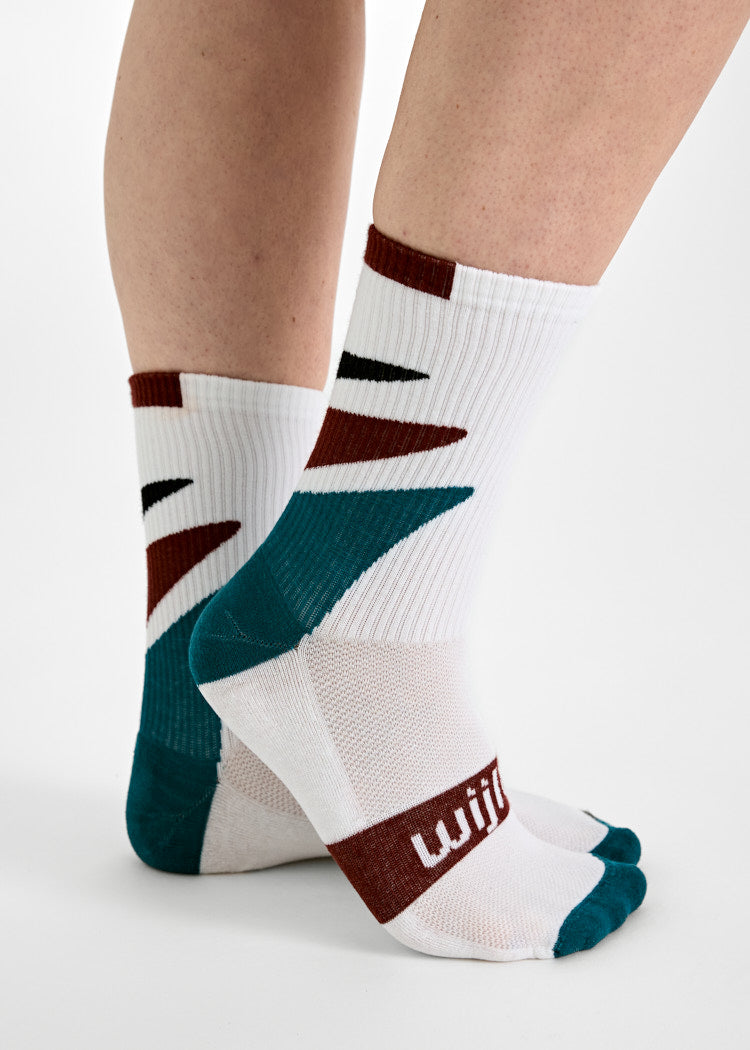 TENNISSOCKEN MAXI FIRED BRICK / BLUE CORAL