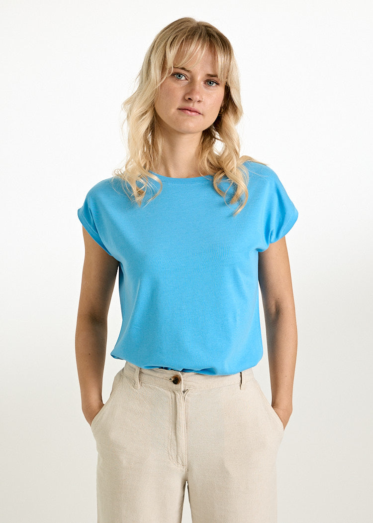 WOMEN'S WOODSHIRT KIMONO ELENA AZURE BLUE