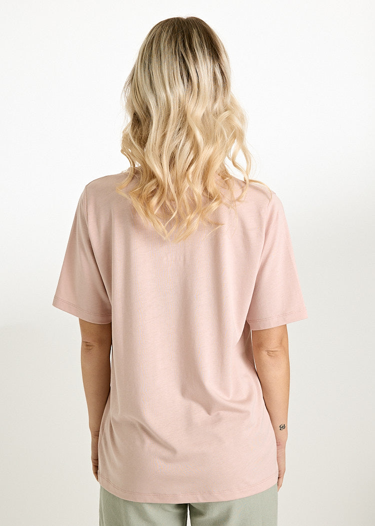 DAMEN WOODSHIRT LOOSE LONGER FRIDA SMOKED ROSE